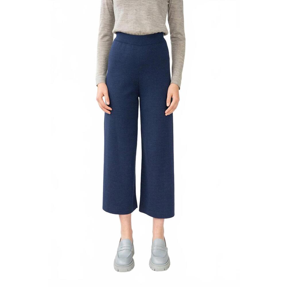 NEW SSKEIN wide leg trousers in navy